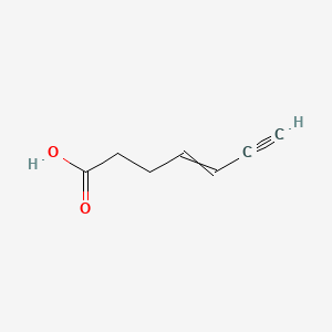 molecular formula C7H8O2 B579151 Hept-4-EN-6-ynoic acid CAS No. 18525-62-7