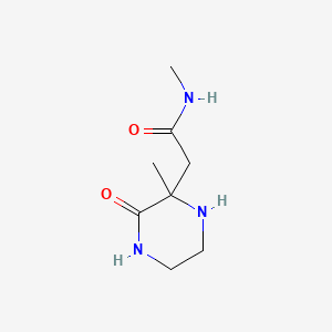 molecular formula C8H15N3O2 B579159 N-Methyl-2-(2-methyl-3-oxopiperazin-2-YL)acetamide CAS No. 19564-15-9