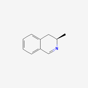 molecular formula C10H11N B579170 Isoquinoline, 3,4-dihydro-3-methyl-, (3R)- CAS No. 15547-41-8