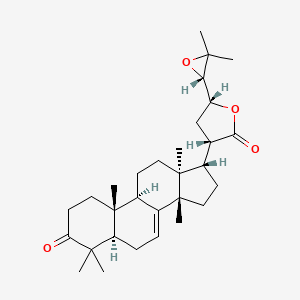 molecular formula C30H44O4 B579172 (3S,5R)-5-[(2S)-3,3-dimethyloxiran-2-yl]-3-[(5R,9R,10R,13S,14S,17S)-4,4,10,13,14-pentamethyl-3-oxo-1,2,5,6,9,11,12,15,16,17-decahydrocyclopenta[a]phenanthren-17-yl]oxolan-2-one CAS No. 16838-02-1