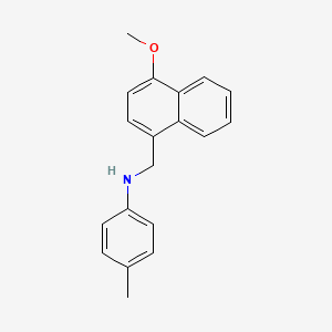 molecular formula C19H19NO B5791749 N-[(4-methoxynaphthalen-1-yl)methyl]-4-methylaniline 