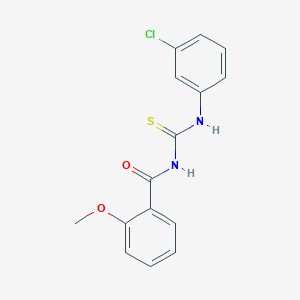 molecular formula C15H13ClN2O2S B5791758 N-[(3-chlorophenyl)carbamothioyl]-2-methoxybenzamide 