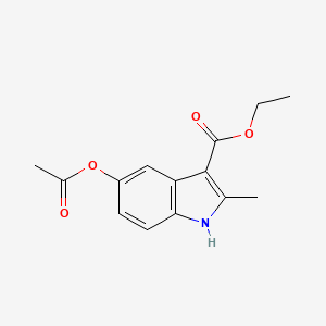 molecular formula C14H15NO4 B5791817 ethyl 5-acetyloxy-2-methyl-1H-indole-3-carboxylate 