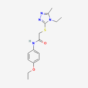 molecular formula C15H20N4O2S B5791959 N-(4-ethoxyphenyl)-2-[(4-ethyl-5-methyl-4H-1,2,4-triazol-3-yl)sulfanyl]acetamide 
