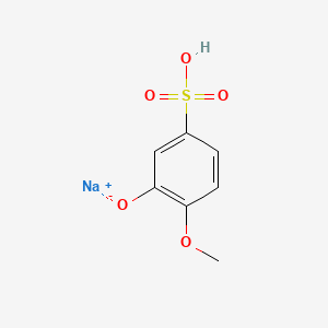 molecular formula C7H7NaO5S B579197 Sodium;2-methoxy-5-sulfophenolate CAS No. 18436-49-2