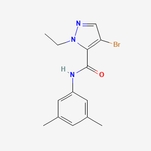 molecular formula C14H16BrN3O B5792087 4-bromo-N-(3,5-dimethylphenyl)-1-ethyl-1H-pyrazole-5-carboxamide 