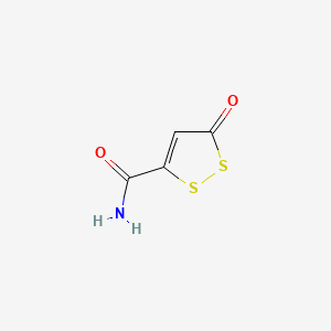 molecular formula C4H3NO2S2 B579211 5-Oxodithiole-3-carboxamide CAS No. 15995-19-4