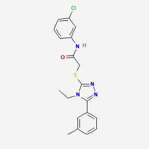 molecular formula C19H19ClN4OS B5792116 N-(3-chlorophenyl)-2-{[4-ethyl-5-(3-methylphenyl)-4H-1,2,4-triazol-3-yl]sulfanyl}acetamide 