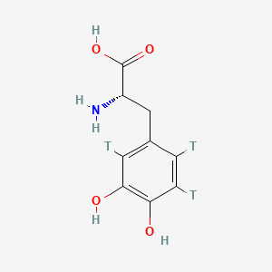 molecular formula C9H11NO4 B579212 Dihydroxyphenylalanine, L-3,4-[ring 2,5,6-3H] CAS No. 18683-98-2