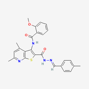 molecular formula C26H24N4O3S B5792127 N-(4,6-DIMETHYL-2-{[(2E)-2-(4-METHYLBENZYLIDENE)HYDRAZINO]CARBONYL}THIENO[2,3-B]PYRIDIN-3-YL)-2-METHOXYBENZAMIDE 