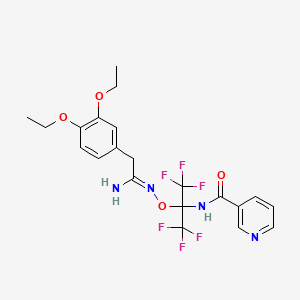 molecular formula C21H22F6N4O4 B5792162 N-(2-{[(Z)-[1-AMINO-2-(3,4-DIETHOXYPHENYL)ETHYLIDENE]AMINO]OXY}-1,1,1,3,3,3-HEXAFLUOROPROPAN-2-YL)PYRIDINE-3-CARBOXAMIDE 
