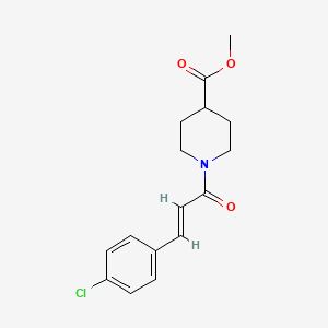 molecular formula C16H18ClNO3 B5792214 METHYL 1-[(E)-3-(4-CHLOROPHENYL)-2-PROPENOYL]-4-PIPERIDINECARBOXYLATE 