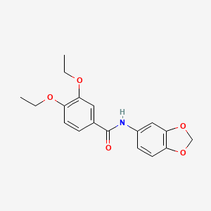 molecular formula C18H19NO5 B5792269 N-(2H-1,3-benzodioxol-5-yl)-3,4-diethoxybenzamide 