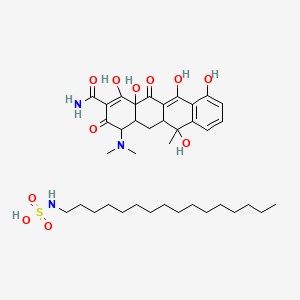 molecular formula C38H59N3O11S B579242 Tetracycline n-hexadecylsulfamate CAS No. 16110-21-7