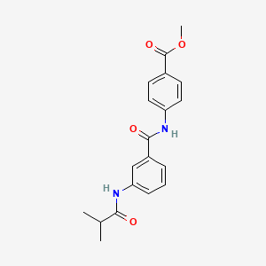 molecular formula C19H20N2O4 B5792425 METHYL 4-[3-(2-METHYLPROPANAMIDO)BENZAMIDO]BENZOATE 