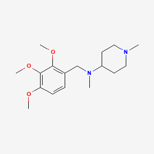 molecular formula C17H28N2O3 B5792478 N,1-dimethyl-N-[(2,3,4-trimethoxyphenyl)methyl]piperidin-4-amine 