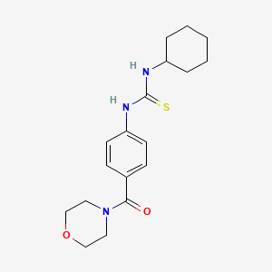 molecular formula C18H25N3O2S B5792616 N-cyclohexyl-N'-[4-(4-morpholinylcarbonyl)phenyl]thiourea 