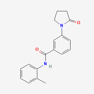 molecular formula C18H18N2O2 B5792779 N-(2-methylphenyl)-3-(2-oxopyrrolidin-1-yl)benzamide 