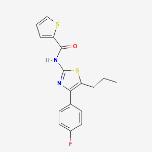 molecular formula C17H15FN2OS2 B5792822 N-[4-(4-fluorophenyl)-5-propyl-1,3-thiazol-2-yl]thiophene-2-carboxamide 