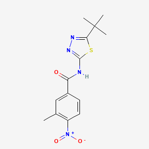 molecular formula C14H16N4O3S B5792847 N-[5-(TERT-BUTYL)-1,3,4-THIADIAZOL-2-YL]-3-METHYL-4-NITROBENZAMIDE 