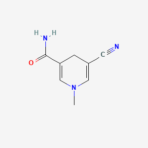 molecular formula C8H9N3O B579287 5-cyano-1-methyl-4H-pyridine-3-carboxamide CAS No. 15831-40-0