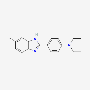 molecular formula C18H21N3 B5792907 N,N-DIETHYL-N-[4-(6-METHYL-1H-1,3-BENZIMIDAZOL-2-YL)PHENYL]AMINE 