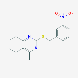 molecular formula C16H17N3O2S B5792913 4-Methyl-2-[(3-nitrobenzyl)sulfanyl]-5,6,7,8-tetrahydroquinazoline 