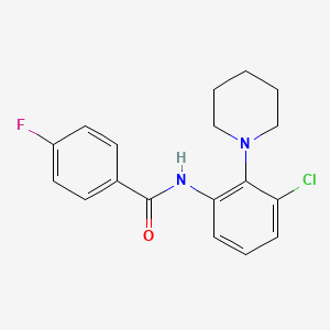 molecular formula C18H18ClFN2O B5792970 N-(3-chloro-2-piperidin-1-ylphenyl)-4-fluorobenzamide 