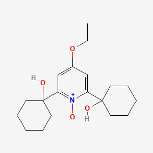molecular formula C19H29NO4 B579305 1-[4-Ethoxy-6-(1-hydroxycyclohexyl)-1-oxidopyridin-1-ium-2-yl]cyclohexan-1-ol CAS No. 17117-07-6