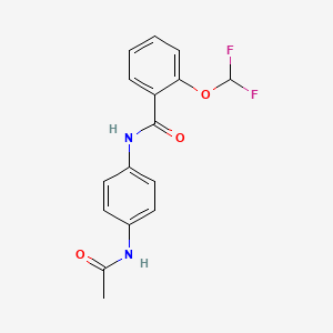 molecular formula C16H14F2N2O3 B5793164 N-(4-acetamidophenyl)-2-(difluoromethoxy)benzamide 