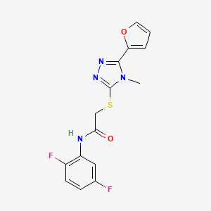 molecular formula C15H12F2N4O2S B5793178 N-(2,5-difluorophenyl)-2-{[5-(furan-2-yl)-4-methyl-4H-1,2,4-triazol-3-yl]sulfanyl}acetamide 