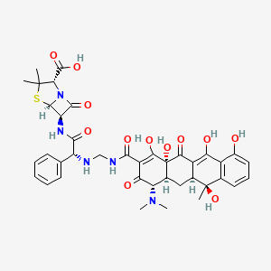 molecular formula C39H43N5O12S B579319 Penimocycline CAS No. 16259-34-0