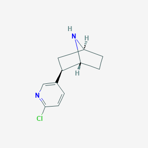 molecular formula C11H13ClN2 B057932 (1R,2R,4S)-2-(6-Chloropyridin-3-yl)-7-azabicyclo[2.2.1]heptane CAS No. 140111-52-0