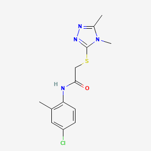 molecular formula C13H15ClN4OS B5793314 N-(4-chloro-2-methylphenyl)-2-[(4,5-dimethyl-4H-1,2,4-triazol-3-yl)sulfanyl]acetamide 