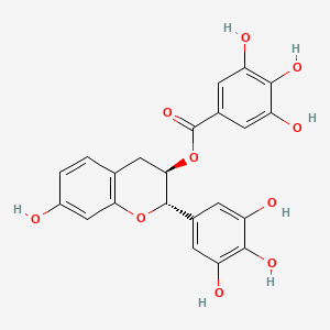 molecular formula C22H18O10 B579337 ent-Robinetinidol 3-O-gallate CAS No. 17445-91-9