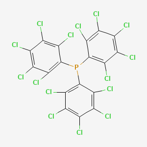 molecular formula C18Cl15P B579344 Phosphine, tris(pentachlorophenyl)- CAS No. 16716-14-6