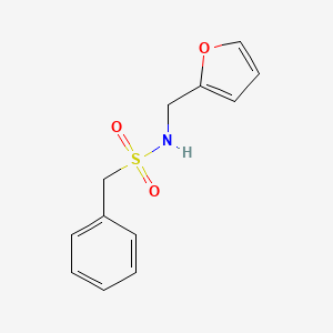 molecular formula C12H13NO3S B5793456 N-(furan-2-ylmethyl)-1-phenylmethanesulfonamide 