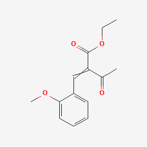 molecular formula C14H16O4 B579346 Ethyl 2-[(2-methoxyphenyl)methylidene]-3-oxobutanoate CAS No. 15725-24-3