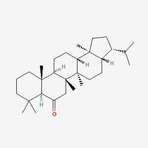 molecular formula C30H50O B579351 (3R,3aS,5aR,5bR,7aS,11aR,11bR,13aR,13bS)-5a,5b,8,8,11a,13b-hexamethyl-3-propan-2-yl-2,3,3a,4,5,6,7a,9,10,11,11b,12,13,13a-tetradecahydro-1H-cyclopenta[a]chrysen-7-one CAS No. 17075-62-6
