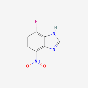 molecular formula C7H4FN3O2 B579356 7-Fluoro-4-nitro-1h-benzo[d]imidazole CAS No. 18645-93-7