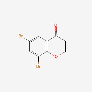 molecular formula C9H6Br2O2 B579360 6,8-Dibromo-2,3-dihydrochromen-4-one CAS No. 15773-96-3
