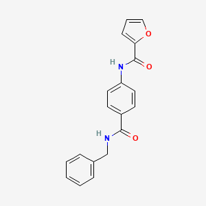 molecular formula C19H16N2O3 B5793612 N-[4-(benzylcarbamoyl)phenyl]furan-2-carboxamide 