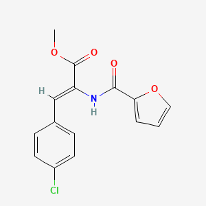 molecular formula C15H12ClNO4 B5793644 methyl (Z)-3-(4-chlorophenyl)-2-(furan-2-carbonylamino)prop-2-enoate 