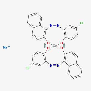 molecular formula C32H22Cl2CoN4NaO4+ B579365 Cobaltate(1-), bis(1-((5-chloro-2-(hydroxy-kappa-O)phenyl)azo-kappa-N1)-2-naphthalenolateo(2-)-kappa-O)-, sodium CAS No. 18639-97-9
