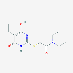 molecular formula C12H19N3O3S B5793694 N,N-diethyl-2-[(5-ethyl-4-hydroxy-6-oxo-1,6-dihydro-2-pyrimidinyl)thio]acetamide 