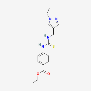 molecular formula C16H20N4O2S B5793729 ETHYL 4-[({[(1-ETHYL-1H-PYRAZOL-4-YL)METHYL]AMINO}CARBOTHIOYL)AMINO]BENZOATE 