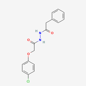 molecular formula C16H15ClN2O3 B5793734 N'-[2-(4-chlorophenoxy)acetyl]-2-phenylacetohydrazide 