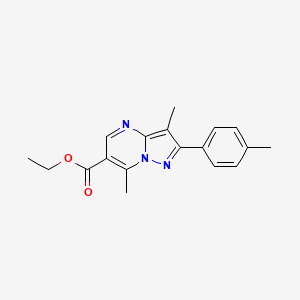 molecular formula C18H19N3O2 B5793743 ethyl 3,7-dimethyl-2-(4-methylphenyl)pyrazolo[1,5-a]pyrimidine-6-carboxylate 