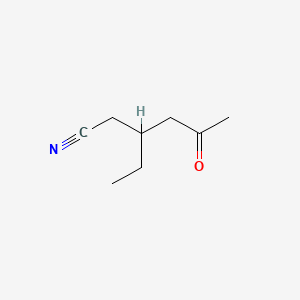 molecular formula C8H13NO B579382 3-Ethyl-5-oxohexanenitrile CAS No. 18397-65-4