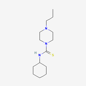 molecular formula C14H27N3S B5793847 N-cyclohexyl-4-propylpiperazine-1-carbothioamide 